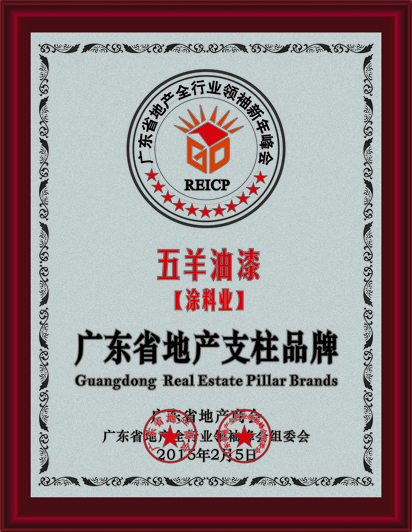 2014 Guangdong Real Estate Pillar Brand
